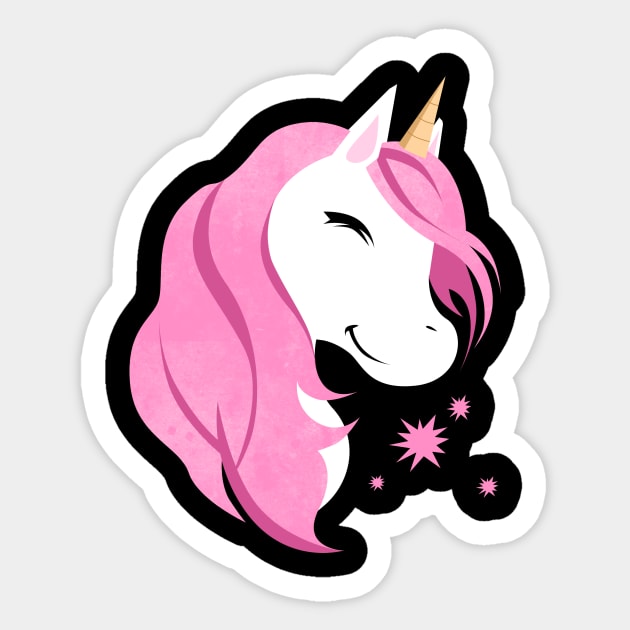 Cute Pink Unicorn Sticker by Imutobi